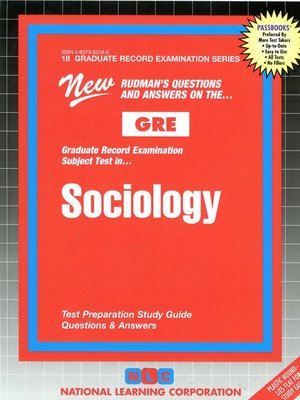 cover image of GRE Sociology